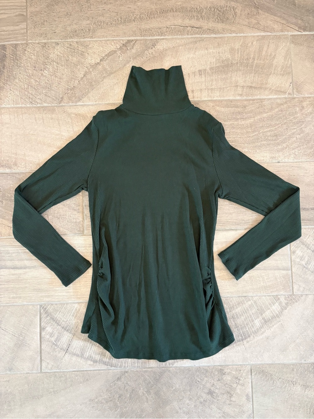 Old Navy Maternity Ribbed Turtleneck Long Sleeve Top - Green - Size Medium - Picture 2 of 8
